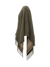 FERRAGAMO - Cappa Felindr con Frange - Green - LIDIASHOPPING® - Official Website
