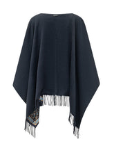 FERRAGAMO - Cappa Felindr con Frange - Blu - LIDIASHOPPING® - Official Website