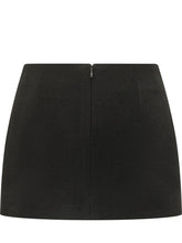 7 FOR ALL MANKIND - Minigonna con Maxi Fiocco Drappeggiato - Nero - LIDIASHOPPING® - Official Website