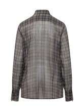 7 FOR ALL MANKIND - Camicia in Seta Check con Fiocco - Grigio - LIDIASHOPPING® - Official Website
