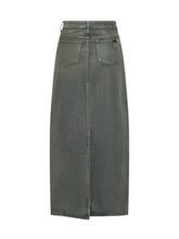 7 FOR ALL MANKIND - Gonna Lunga dalla Linea Dritta - Nero - LIDIASHOPPING® - Official Website