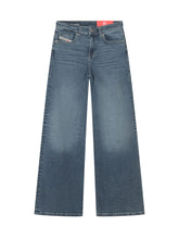 DIESEL KIDS - Straight Leg Jeans with Faded Wash - Blue - LIDIASHOPPING® - Official Website