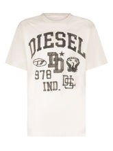 DIESEL KIDS - T-shirt Tband con Maxi Stampa Grafica - Bianco - LIDIASHOPPING® - Official Website