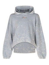 DIESEL KIDS - Felpa con Cappuccio e Fondo Asimmetrico - Blu - LIDIASHOPPING® - Official Website