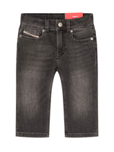 DIESEL KIDS - D Gale Denim Shorts with Washed Finish - Black - LIDIASHOPPING® - Official Website