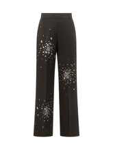 DES PHEMMES - Pantaloni Ampi con Applicazioni Gioiello - Nero - LIDIASHOPPING® - Official Website