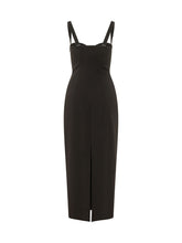 DES PHEMMES - Abito Lungo Bustier con Applicazioni Gioiello - Nero - LIDIASHOPPING® - Official Website