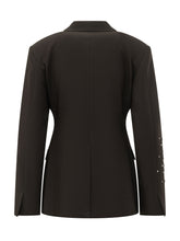 DES PHEMMES - Blazer Doppiopetto con Applicazioni Gioiello - Nero - LIDIASHOPPING® - Official Website