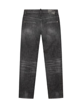 DSQUARED2 KIDS - Stanislav Straight Leg Jeans with Faded Wash - Black - LIDIASHOPPING® - Official Website