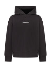 DSQUARED2 KIDS - Felpa con Cappuccio e Logo Frontale - Nero - LIDIASHOPPING® - Official Website