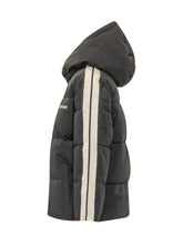 PALM ANGELS KIDS - Piumino con Cappuccio e Bande Laterali - Nero - LIDIASHOPPING® - Official Website