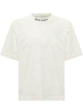 PALM ANGELS KIDS - T-shirt con Lettering sul Collo - Bianco - LIDIASHOPPING® - Official Website