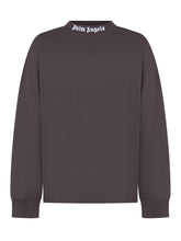 PALM ANGELS KIDS - Long Sleeve T-shirt with Collar Lettering - Black - LIDIASHOPPING® - Official Website