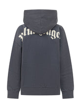 PALM ANGELS KIDS - Felpa con Cappuccio e Zip - Blu - LIDIASHOPPING® - Official Website
