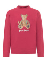 PALM ANGELS KIDS - Sweatshirt with High Neck and Teddy Graphic - Purple - LIDIASHOPPING® - Official Website