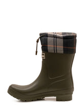 BARBOUR - Stivale Mowbray con Bordo a Quadri - Verde - LIDIASHOPPING® - Official Website