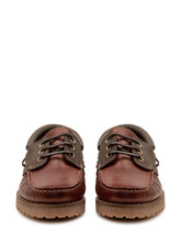 BARBOUR - Boat Shoe with Contrasting Panels - Brown - LIDIASHOPPING® - Official Website