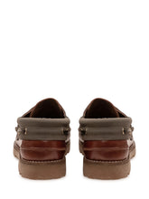 BARBOUR - Boat Shoe with Contrasting Panels - Brown - LIDIASHOPPING® - Official Website