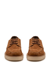 BARBOUR - Scarpa Derby Aydon con Cuciture a Vista - Marrone - LIDIASHOPPING® - Official Website