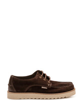 BARBOUR - Scarpa Derby Aydon con Cuciture a Vista - Marrone - LIDIASHOPPING® - Official Website
