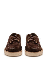 BARBOUR - Scarpa Derby Aydon con Cuciture a Vista - Marrone - LIDIASHOPPING® - Official Website