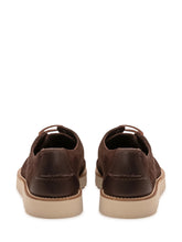 BARBOUR - Scarpa Derby Aydon con Cuciture a Vista - Marrone - LIDIASHOPPING® - Official Website