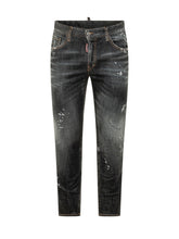 DSQUARED2 - Skater Jeans with Distressed Details - Blue - LIDIASHOPPING® - Official Website