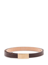 VICTORIA BECKHAM - Cintura Portofino Mirror con Chiusura Rettangolare - Marrone - LIDIASHOPPING® - Official Website