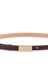 VICTORIA BECKHAM - Cintura Portofino Mirror con Chiusura Rettangolare - Marrone - LIDIASHOPPING® - Official Website
