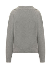 VICTORIA BECKHAM - Maglia Genevieve con Colletto - Grigio - LIDIASHOPPING® - Official Website