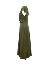 VICTORIA BECKHAM - Abito Midi Aria con Arricciatura - Verde - LIDIASHOPPING® - Official Website