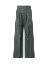 VICTORIA BECKHAM - Pantaloni Ethel a Gamba Ampia - Verde - LIDIASHOPPING® - Official Website