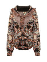 FARM RIO - Cardigan con Frange e Motivo Paisley - Rosso - LIDIASHOPPING® - Official Website