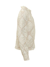 FARM RIO - Blusa Graphic Lace con Ricamo Traforato - Bianco - LIDIASHOPPING® - Official Website