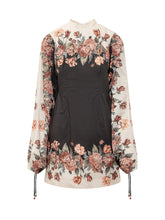 FARM RIO - Winter Floral Dress with Wide Sleeves - Multicolor - LIDIASHOPPING® - Official Website