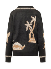 FARM RIO - Cardigan Vintage con Motivi Figurativi - Nero - LIDIASHOPPING® - Official Website