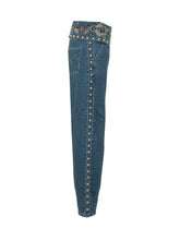 FARM RIO - Jeans Balloon con Ricami e Borchie - Blu - LIDIASHOPPING® - Official Website