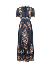 FARM RIO - Lara Maxi Dress with Floral Print - Blue - LIDIASHOPPING® - Official Website