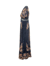 FARM RIO - Lara Maxi Dress with Floral Print - Blue - LIDIASHOPPING® - Official Website