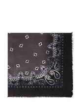 DESTIN - Foulard Jil Hand Quadra con Motivo Paisley - Nero - LIDIASHOPPING® - Official Website