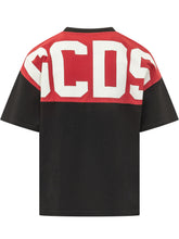 GCDS - T-shirt con Lettering sul Petto - Nero - LIDIASHOPPING® - Official Website