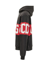 GCDS - Felpa Band Logo con Fascia Logo - Nero - LIDIASHOPPING® - Official Website
