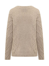 ALPHA STUDIO - Maglia con Scollo a Barca e Trecce - Beige - LIDIASHOPPING® - Official Website