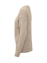 ALPHA STUDIO - Maglia con Scollo a Barca e Trecce - Beige - LIDIASHOPPING® - Official Website
