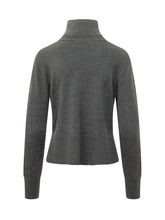 ALPHA STUDIO - Maglia Dolcevita con Applicazioni Gioiello - Grigio - LIDIASHOPPING® - Official Website