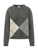 SEMICOUTURE - Maglia Keira con Motivo Argyle - Grigio - LIDIASHOPPING® - Official Website
