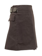 SEMICOUTURE - Gonna Doria Plissettata con Cintura - Marrone - LIDIASHOPPING® - Official Website
