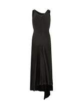 VICTORIA BECKHAM - Abito Posy Midi Drappeggiato - Nero - LIDIASHOPPING® - Official Website