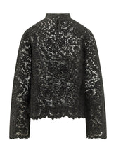 SEMICOUTURE - Maglia Geneva con Motivo Floreale Traforato - Nero - LIDIASHOPPING® - Official Website