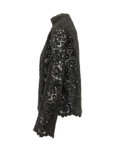 SEMICOUTURE - Maglia Geneva con Motivo Floreale Traforato - Nero - LIDIASHOPPING® - Official Website